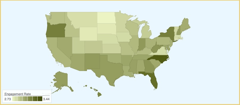 Engagement Rate by state