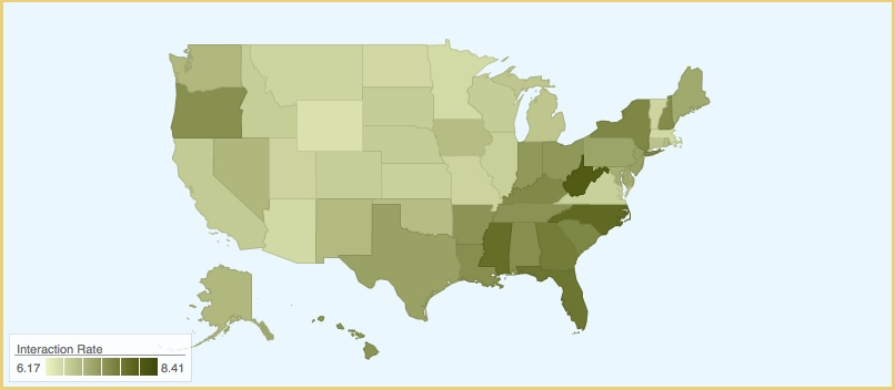 Interaction Rate by state