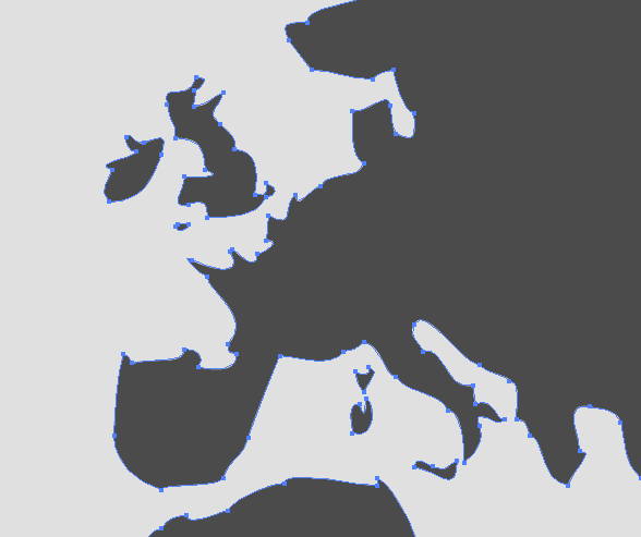 Vector graphics are composed of color-filled shapes and lines.