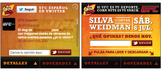 Corn Nuts used content from their partnership with UFC to reach the latino market. (Read the Corn Nuts Case Study)